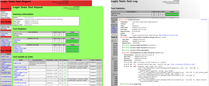 Reports and Logs